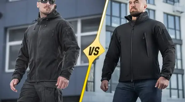 Dwóch mężczyzn w kurtkach. Czy softshell jest nieprzemakalny? Sprawdźmy!