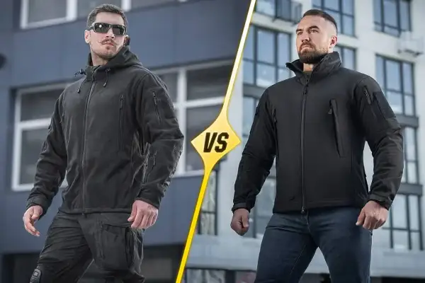 Dwóch mężczyzn w kurtkach. Czy softshell jest nieprzemakalny? Sprawdźmy!